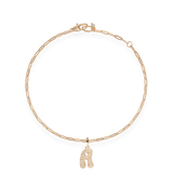 Pave Dome Letter A Bracelet - PRMAL