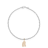 Pave Dome Letter A Bracelet - PRMAL