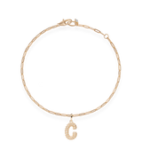 Pave Dome Letter C Bracelet - PRMAL