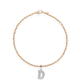 Pave Dome Letter D Bracelet - PRMAL