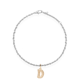Pave Dome Letter D Bracelet - PRMAL