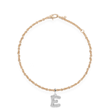 Pave Dome Letter E Bracelet - PRMAL