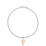 Pave Dome Letter F Bracelet - PRMAL