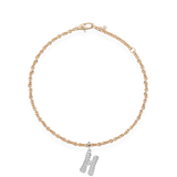 Pave Dome Letter H Bracelet - PRMAL