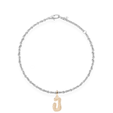 Pave Dome Letter J Bracelet - PRMAL