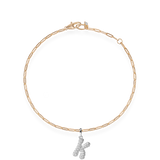 Pave Dome Letter K Bracelet - PRMAL