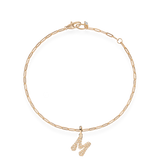 Pave Dome Letter M Bracelet - PRMAL