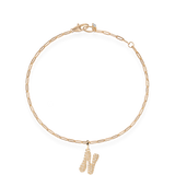 Pave Dome Letter Bracelet - PRMAL