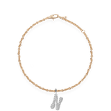 Pave Dome Letter N Bracelet - PRMAL