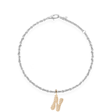 Pave Dome Letter N Bracelet - PRMAL