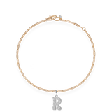 Pave Dome Letter R Bracelet - PRMAL