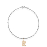 Pave Dome Letter R Bracelet - PRMAL