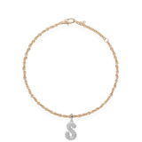 Pave Dome Letter S Bracelet - PRMAL