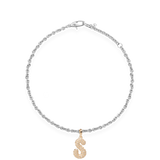 Pave Dome Letter S Bracelet - PRMAL