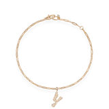 Pave Dome Letter Bracelet - PRMAL