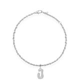 Pave Dome Letter J Bracelet - PRMAL