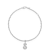 Pave Dome Letter Bracelet