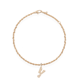 Pave Dome Letter Bracelet