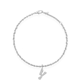 Pave Dome Letter Bracelet