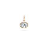 1ct Oval Diamond Charm - PRMAL