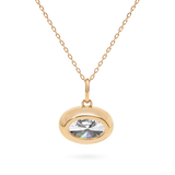 1ct Oval Diamond Charm - PRMAL