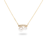 Drop Twin Pearl Necklace - PRMAL