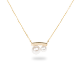 Drop Twin Pearl Necklace - PRMAL