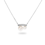 Drop Twin Pearl Necklace - PRMAL