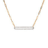 Pave Long Clip Necklace - PRMAL