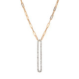 Pave Long Clip Necklace - PRMAL