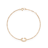 Pave Dome Letter C Trace Bracelet - PRMAL
