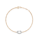 Pave Dome Letter C Trace Bracelet - PRMAL