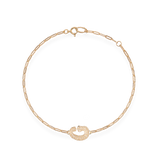Pave Dome Letter G Trace Bracelet - PRMAL