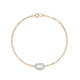 Pave Dome Letter G Trace Bracelet - PRMAL