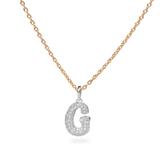 Pave Dome Letter G Necklace