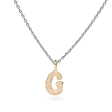 Pave Dome Letter G Necklace