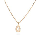 Pave Dome Letter Necklace - PRMAL
