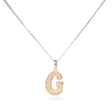 Pave Dome Letter G Necklace - PRMAL