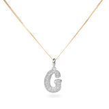 Pave Dome Letter G Necklace - PRMAL