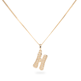Pave Dome Letter Necklace - PRMAL