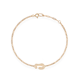 Pave Dome Letter J Trace Bracelet - PRMAL