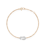 Pave Dome Letter J Trace Bracelet - PRMAL