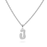 Pave Dome Letter Necklace - PRMAL