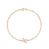 Pave Dome Letter K Trace Bracelet - PRMAL