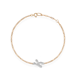 Pave Dome Letter K Trace Bracelet - PRMAL