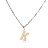 Pave Dome Letter K Necklace