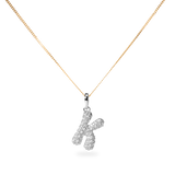 Pave Dome Letter K Necklace - PRMAL