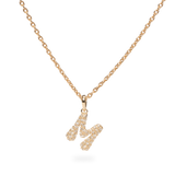 Pave Dome Letter Necklace - PRMAL