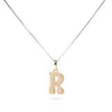 Pave Dome Letter R Necklace - PRMAL