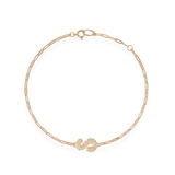 Pave Dome Letter Trace Bracelet